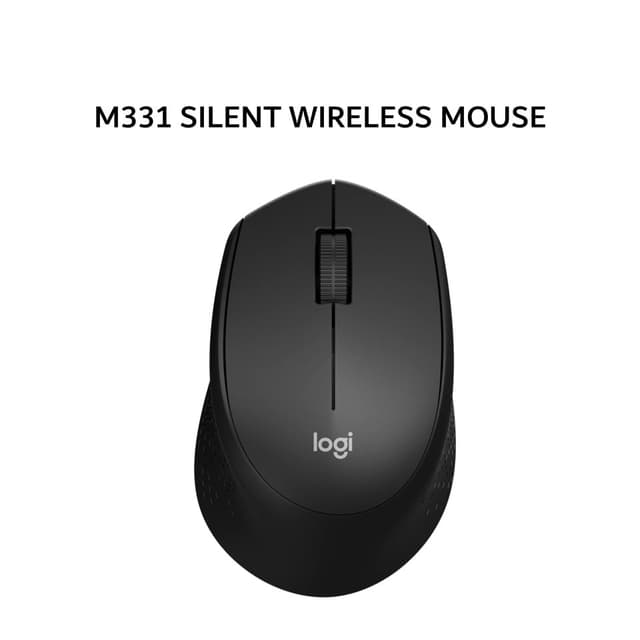 LOGITECH M331 SILENT WIRELESS BLACK MOUSE