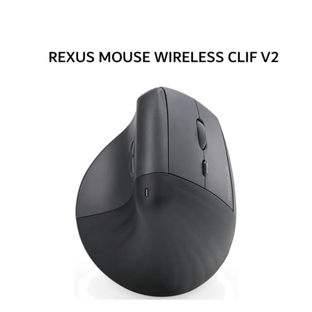 REXUS ERGONOMIC VERTICAL MOUSE WIRELESS BLUETOOTH CLIF V2 QV-270 - BLACK LIMIT