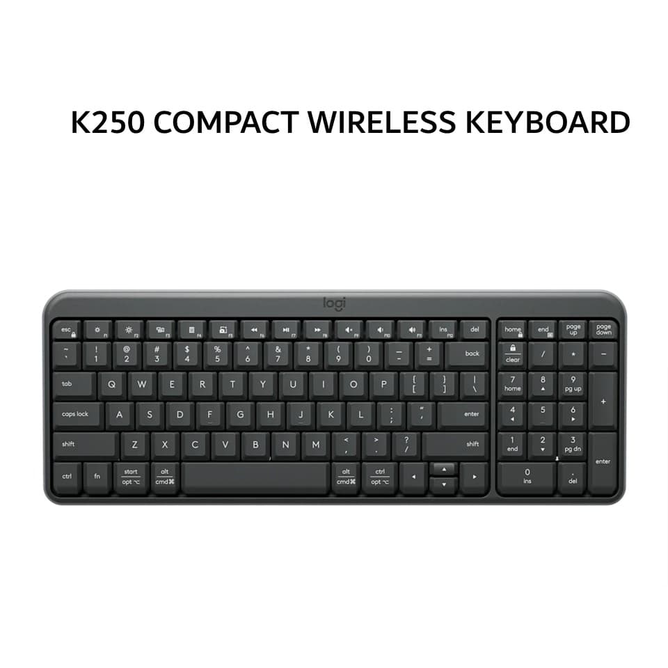LOGITECH K250 COMPACT BLUETOOTH WIRELESS KEYBOARD - GRAPHITE