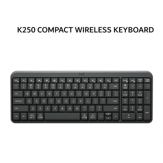 LOGITECH K250 COMPACT BLUETOOTH WIRELESS KEYBOARD - GRAPHITE