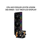 THERMALRIGHT CPU AIO COOLER LEVITA VISION 360 ARGB (360MM RADIATOR + 3X 120MM ARGB FANS + 6.67 INCH LCD DISPLAY) BLACK 6Y - Variant 1