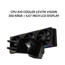 THERMALRIGHT CPU AIO COOLER LEVITA VISION 360 ARGB (360MM RADIATOR + 3X 120MM ARGB FANS + 6.67 INCH LCD DISPLAY) BLACK 6Y - Image 1
