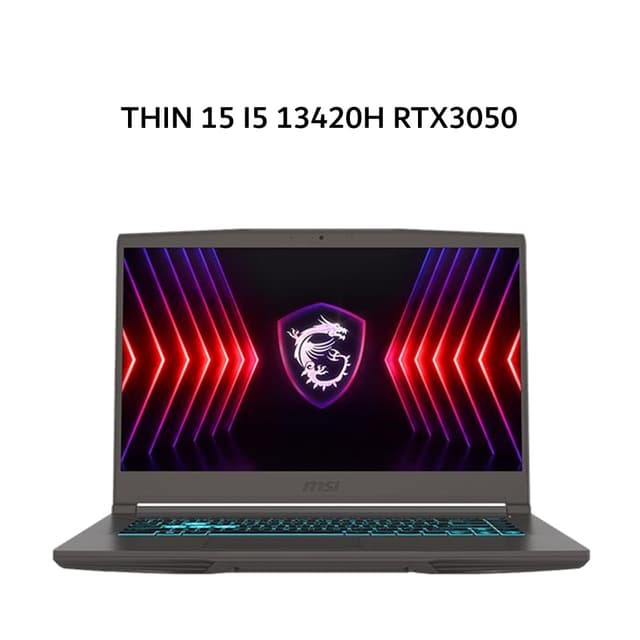 MSI THIN 15 I5 13420H RTX3050 4GB/ 8GB 512GB W11 15.6FHD 144HZ BLIT 2Y GRY -B13UC.3449