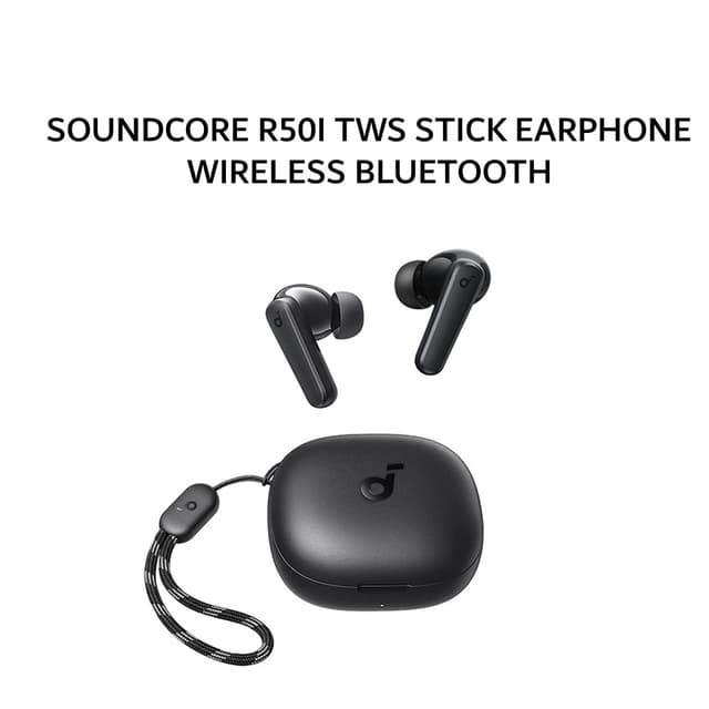 ANKER SOUNDCORE R50I TWS STICK EARPHONE WIRELESS BLUETOOTH 5.3 A3949 BLACK