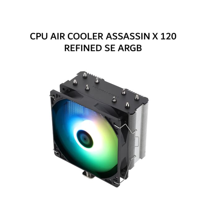 THERMALRIGHT CPU AIR COOLER ASSASSIN X 120 REFINED SE ARGB (1X 120MM ARGB FAN + 4X HEATPIPES) BLACK 1Y