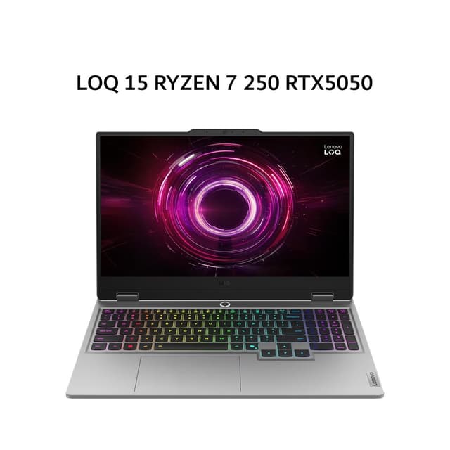 LENOVO LOQ 15 RYZEN 7 250 RTX5050 8GB/ 16GB 512GB W11+OHS+M365B 15.3WUXGA 165HZ 100SRGB RGB 2Y PREM+2ADP GRY -0TID