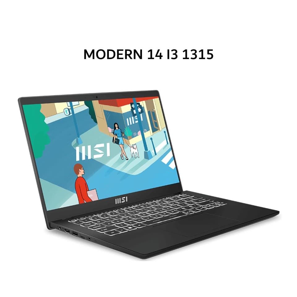 MSI MODERN 14 I3 1315 8GB 512GB W11 14.0FHD BLIT IPS 2Y GRY -F13MG.818