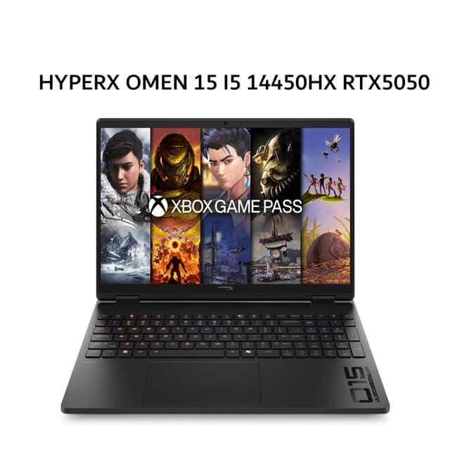 HP HYPERX OMEN 15 I5 14450HX RTX5050 8GB/ 16GB 1TB W11+OHS+M365B 15.3WQXGA 180HZ 100SRGB 4ZRGB 2Y+2ADP BLK -GA0555TX
