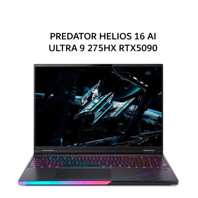 ACER PREDATOR HELIOS 16 AI ULTRA 9 275HX RTX5090 24GB/ 64GB 2TB W11+OHS+M365B 16.0WQXGA 240HZ PKRGB 3Y+ADP -73.905F