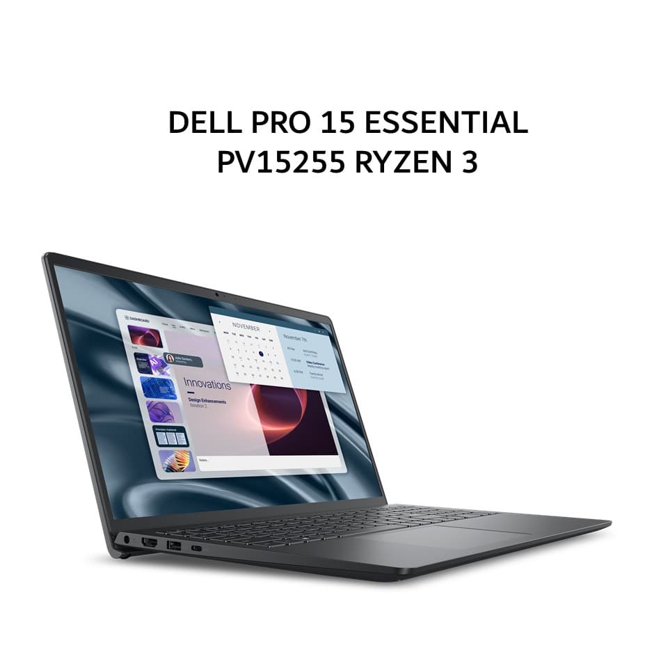 DELL PRO 15 ESSENTIAL PV15255 RYZEN 3 7320 8GB 512GB 15.6FHD W11PRO 1/1/1 BLK