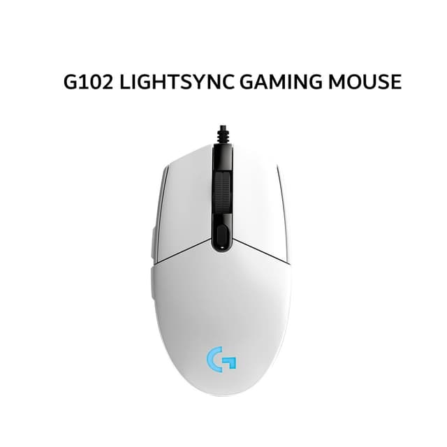 LOGITECH G102 LIGHTSYNC GAMING MOUSE - WHITE
