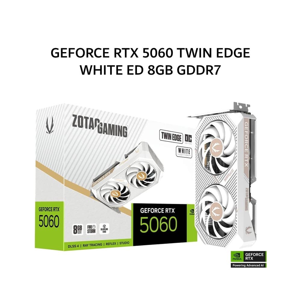 ZOTAC VGA GEFORCE RTX 5060 TWIN EDGE OC WHITE ED 8GB GDDR7 3Y