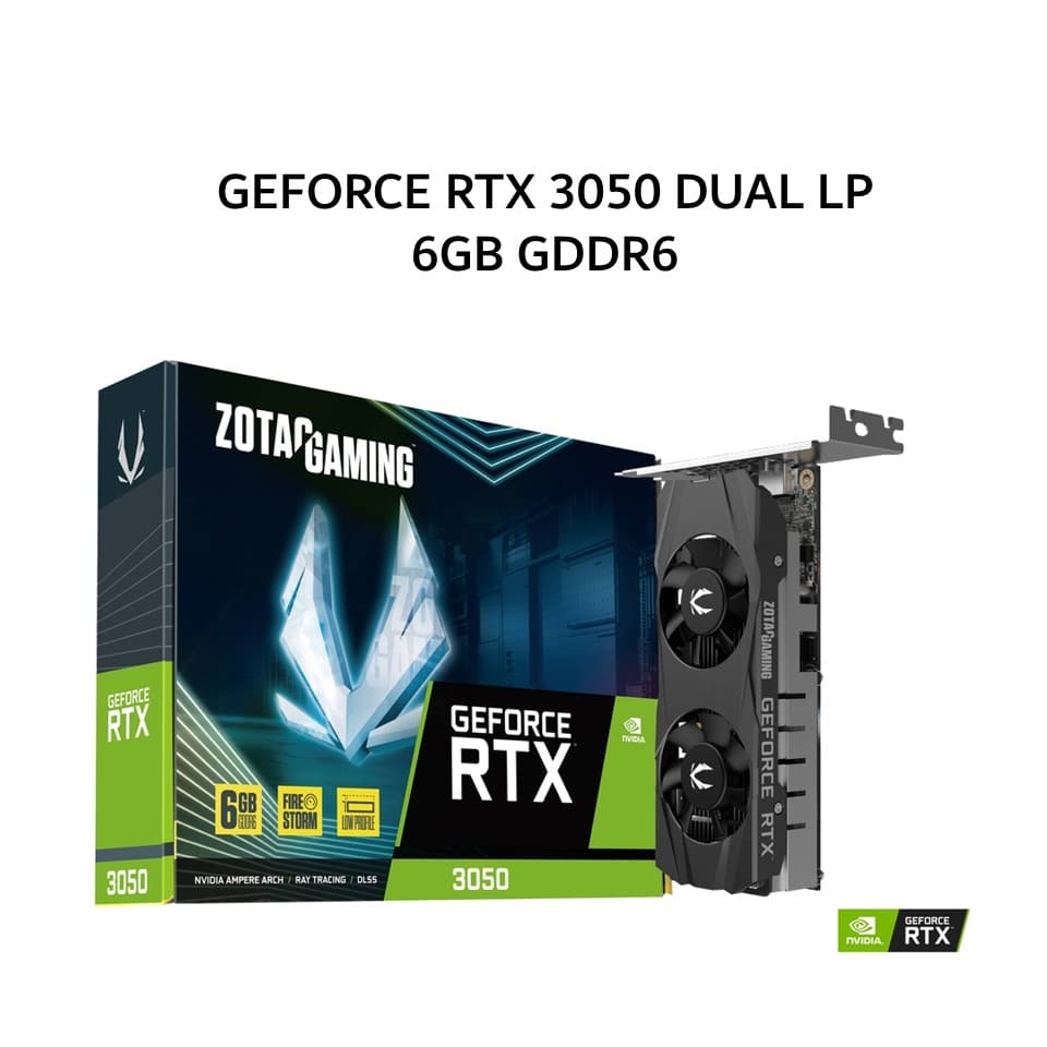 ZOTAC VGA GEFORCE RTX 3050 DUAL LP 6GB GDDR6 3Y