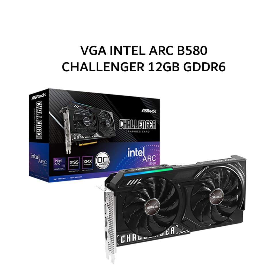 ASROCK VGA INTEL ARC B580 CHALLENGER 12GB GDDR6 OC
