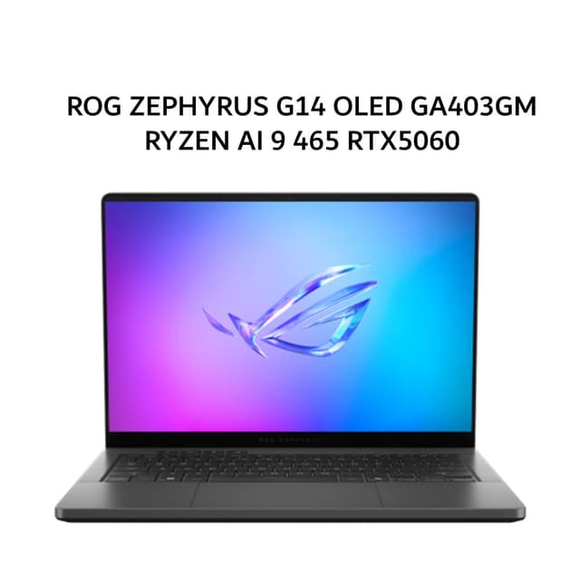 ASUS ROG ZEPHYRUS G14 OLED GA403GM RYZEN AI 9 465 RTX5060 8GB/ 32GB 1TB W11+OHS+M365B 14.0WQXGA 120HZ (BOX MOU) GRY