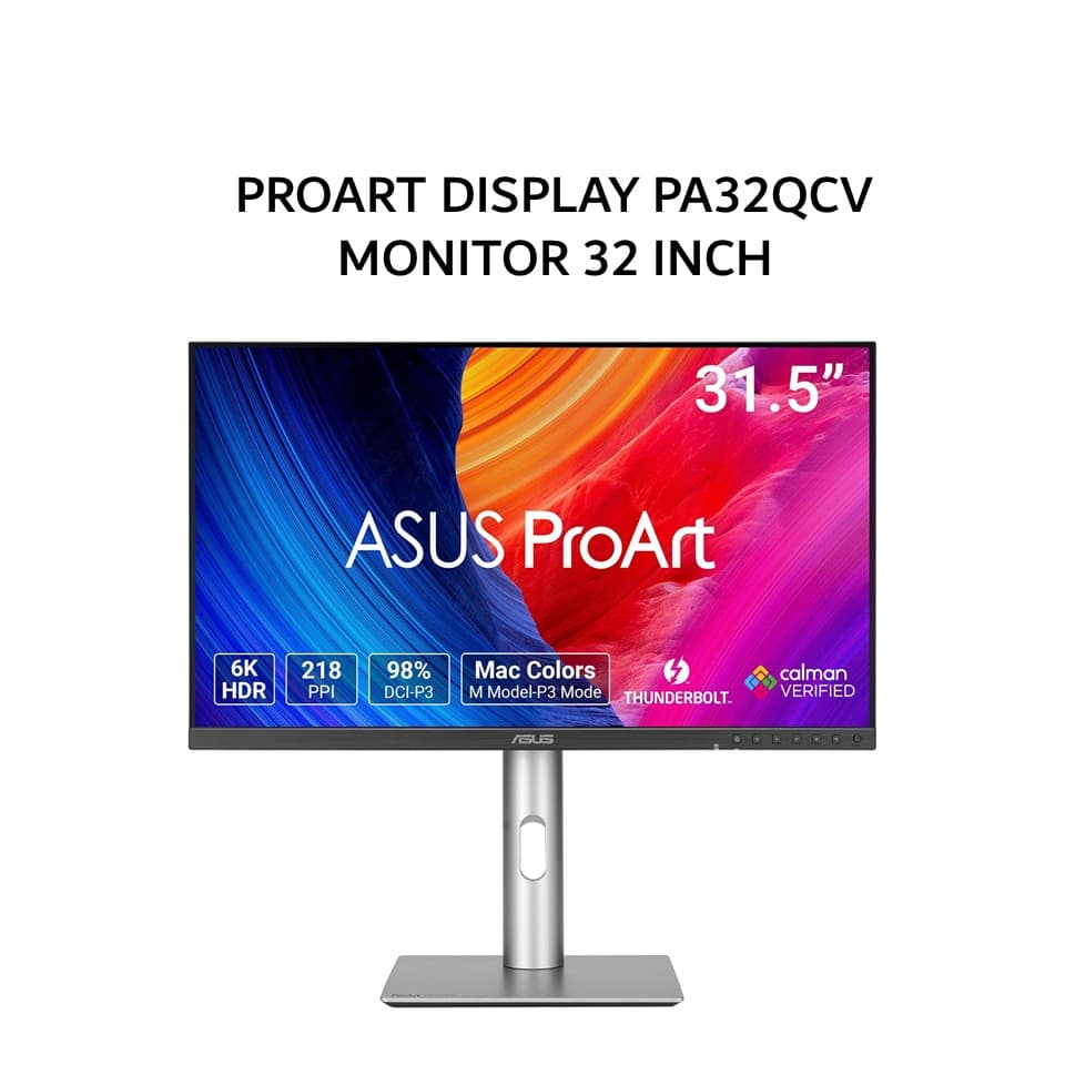 ASUS OLED MONITOR 32 INCH PROART DISPLAY PA32QCV 6K 3384P 5MS 60HZ HDR10 USB-C SPEAKER 3Y