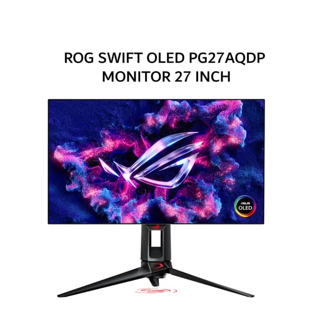 ASUS OLED MONITOR 27 INCH ROG SWIFT OLED PG27AQDP WOLED QHD 2K 1440P 0.03MS 480HZ HDR10 DELTA E2 ERGONOMIC 3Y