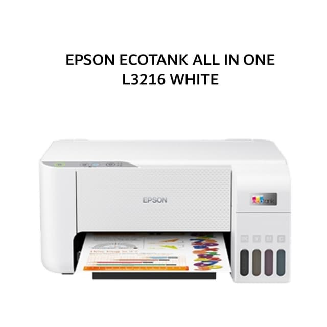 EPSON ECOTANK ALL IN ONE L3216 WHITE + INK BLACK 2Y