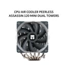 THERMALRIGHT CPU AIR COOLER PEERLESS ASSASSIN 120 MINI DUAL TOWERS (1X 120MM BLACK FAN + 6X HEATPIPES) BLACK 3Y - Variant 1