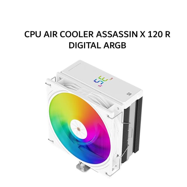 THERMALRIGHT CPU AIR COOLER ASSASSIN X 120 R DIGITAL ARGB (1X 120MM ARGB FAN + 4X HEATPIPES + DIGITAL DISPLAY) WHITE 1Y
