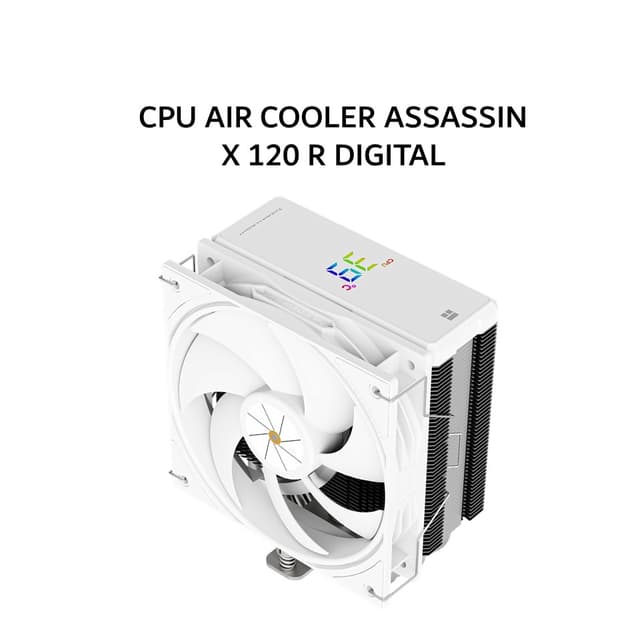 THERMALRIGHT CPU AIR COOLER ASSASSIN X 120 R DIGITAL (1X 120MM WHITE FAN + 4X HEATPIPES + DIGITAL DISPLAY) WHITE 1Y
