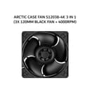 ARCTIC CASE FAN S12038-4K 3 IN 1 (3X 120MM BLACK FAN + 4000RPM) BLACK 6Y - Image 1