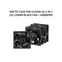 ARCTIC CASE FAN S12038-4K 3 IN 1 (3X 120MM BLACK FAN + 4000RPM) BLACK 6Y - Image 4