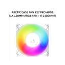 ARCTIC CASE FAN P12 PRO ARGB (1X 120MM ARGB FAN + 0-2100RPM) WHITE 6Y - Image 1