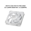 ARCTIC CASE FAN P12 PRO ARGB (1X 120MM ARGB FAN + 0-2100RPM) WHITE 6Y - Image 5