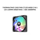 THERMALTAKE CASE FAN CT120 ARGB 2 IN 1 (2X 120MM ARGB FANS + 500-2000RPM) BLACK 2Y - Image 1