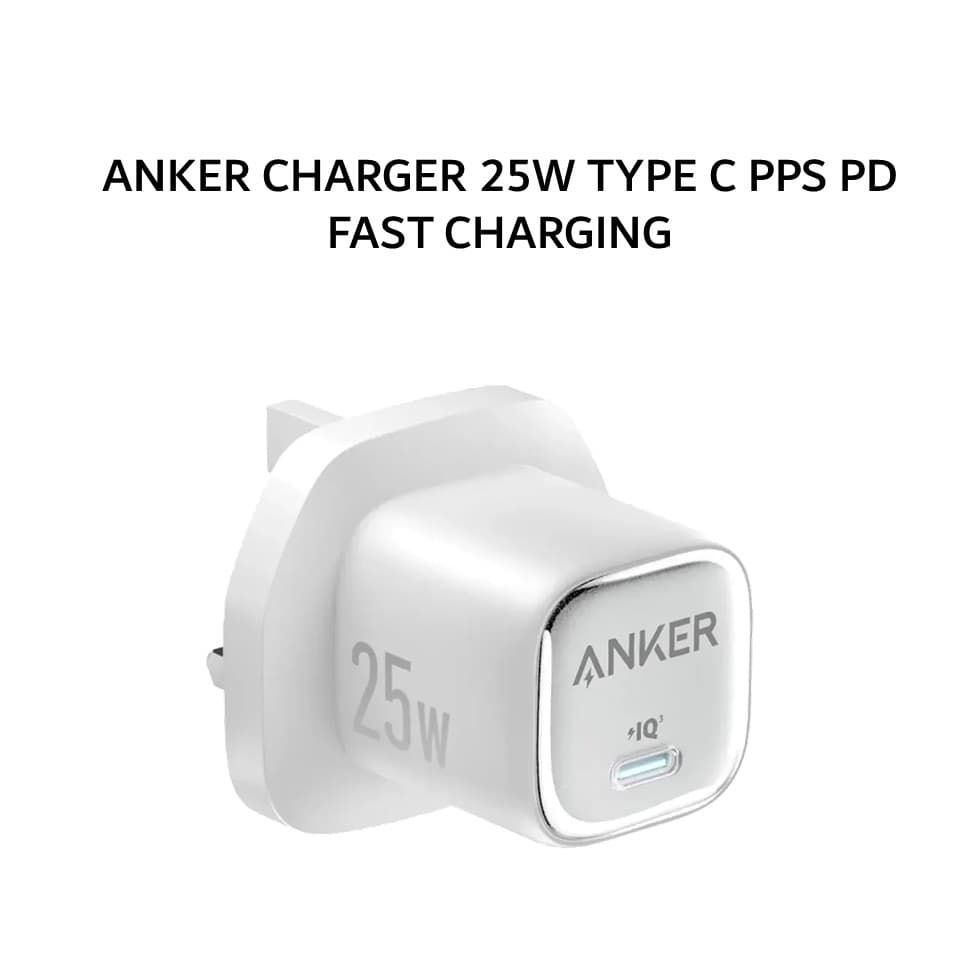 ANKER CHARGER 25W TYPE C PPS PD FAST CHARGING A2656 - WHITE