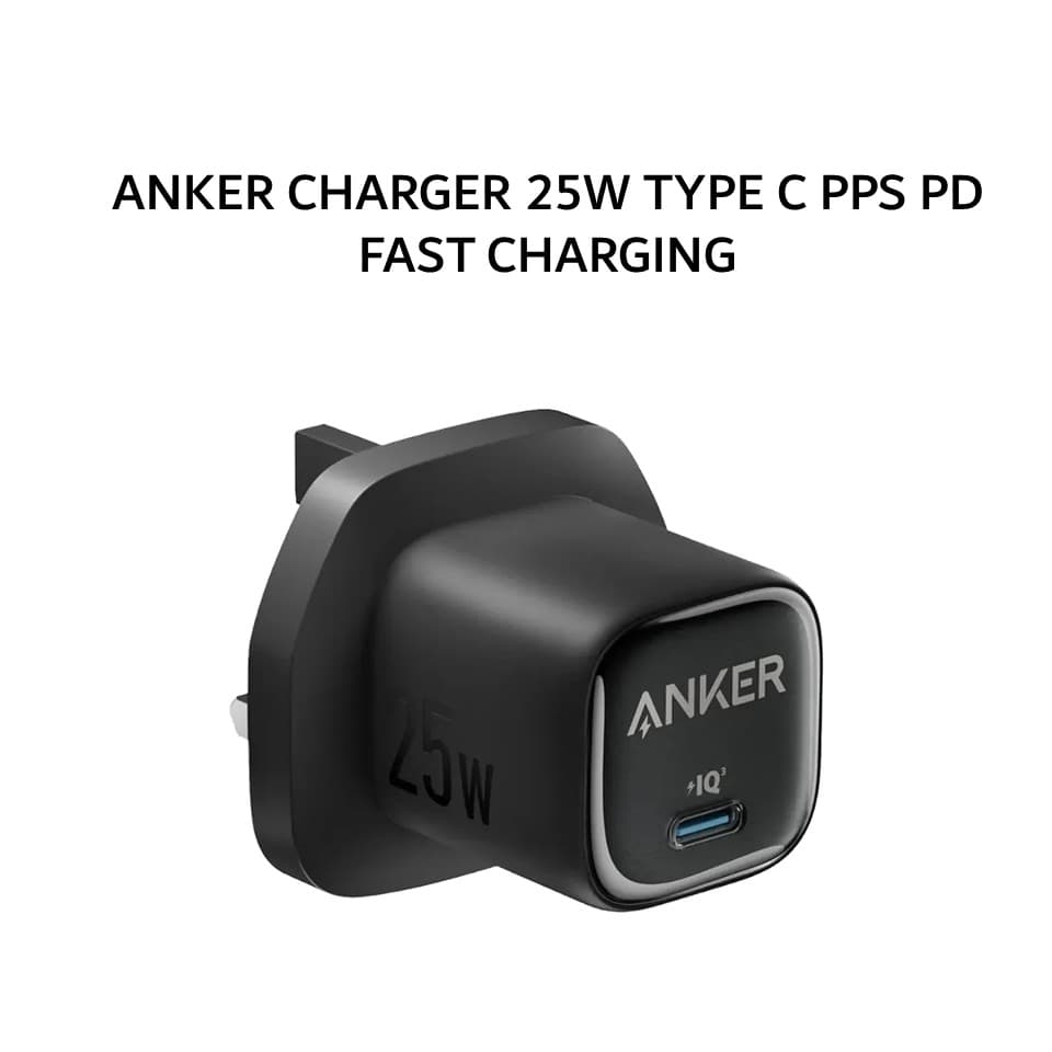 ANKER CHARGER 25W TYPE C PPS PD FAST CHARGING A2656 - BLACK