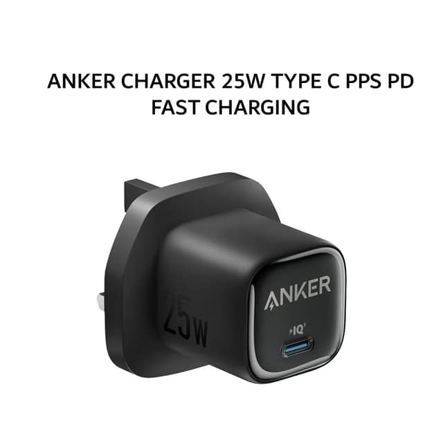 ANKER CHARGER 25W TYPE C PPS PD FAST CHARGING A2656 - BLACK