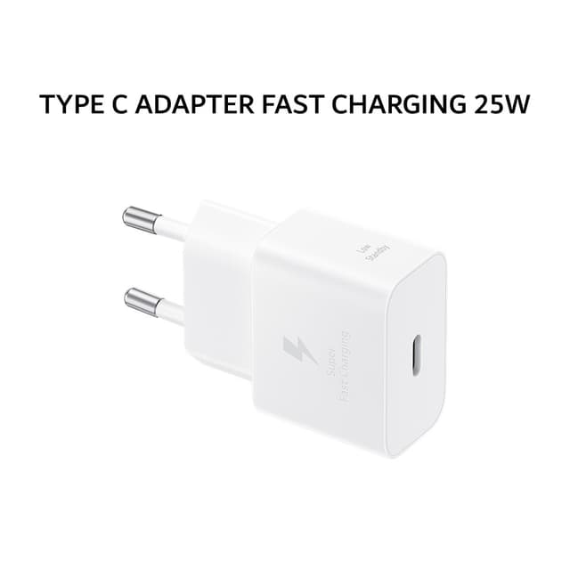 SAMSUNG GIFT TRAVEL TYPE C ADAPTER CHARGER FAST CHARGING 25W - PUTIH