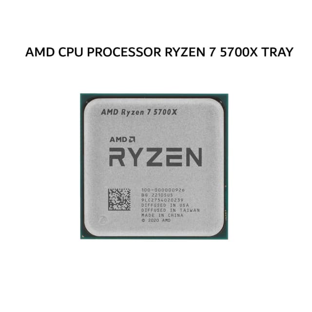 AMD CPU PROCESSOR RYZEN 7 5700X (8C/16T + 3.4-4.6GHZ) 32MB CACHE TDP 65W AM4 3X TRAY