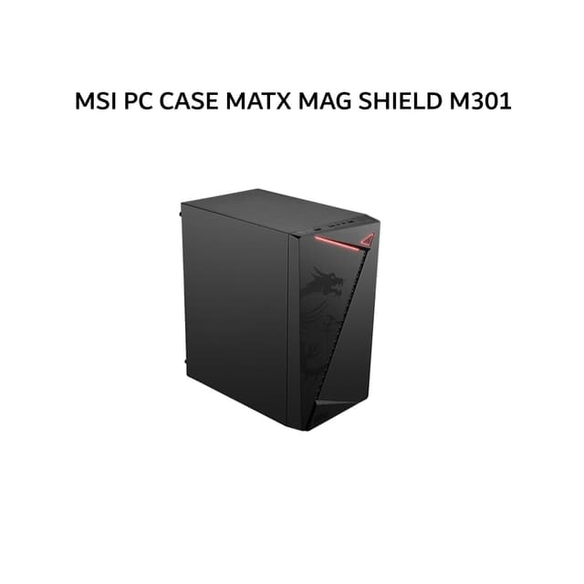 MSI PC CASE MATX MAG SHIELD M301 (1X 120MM BLACK FAN) BLACK 1X