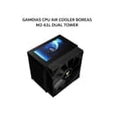 GAMDIAS CPU AIR COOLER BOREAS M2-61L DUAL TOWER (2X 120MM BLACK FAN + 6 HEATPIPES + 4.3 INCH LCD DISPLAY) BLACK 2Y - Image 1