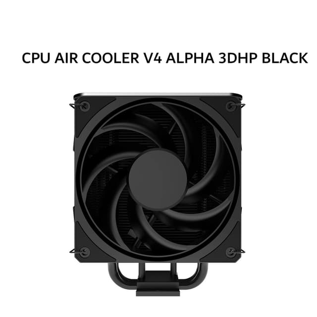 COOLER MASTER CPU AIR COOLER V4 ALPHA 3DHP BLACK (2 X 120MM FAN + 2X HEATPIPES) BLACK 2Y