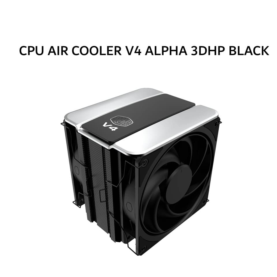 COOLER MASTER CPU AIR COOLER V4 ALPHA 3DHP BLACK (2 X 120MM FAN + 2X HEATPIPES) BLACK 2Y