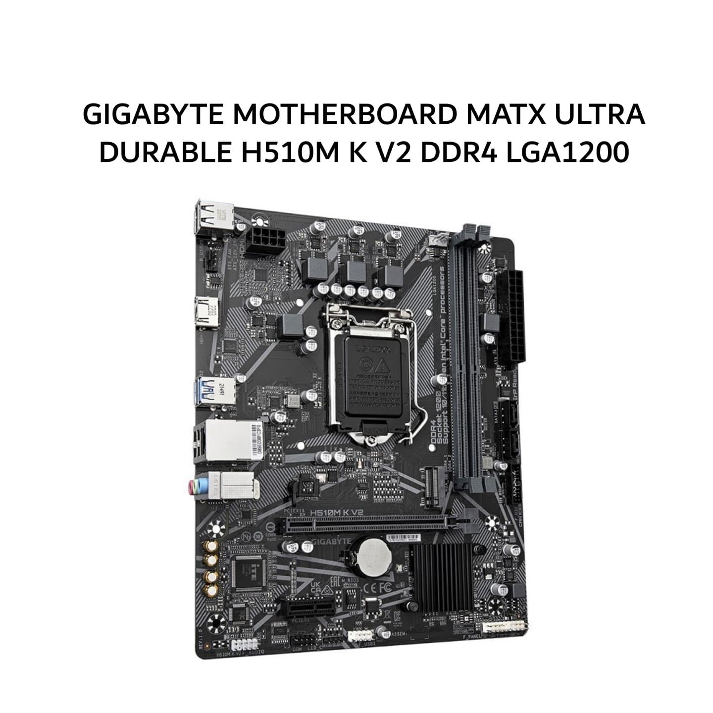 GIGABYTE MOTHERBOARD MATX ULTRA DURABLE H510M K V2 DDR4 LGA1200 /INTEL 3Y