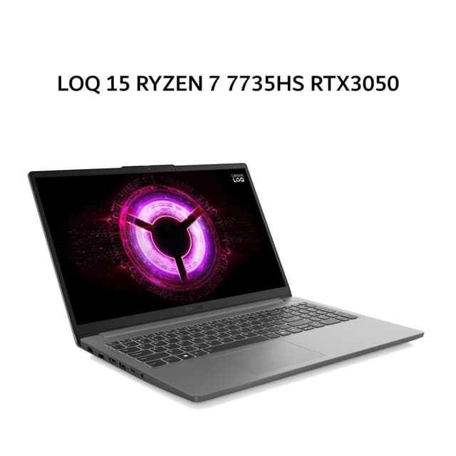 LENOVO LOQ 15 RYZEN 7 7735HS RTX3050 6GB/ 8GB 512GB W11+OHS+M365B 15.6FHD 144HZ 100SRGB BLIT 2Y PREM+2ADP GRY -1AID