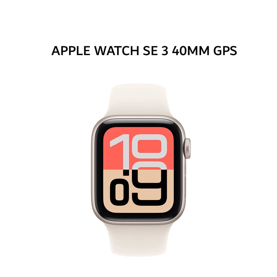 APPLE WATCH SE 3 40MM GPS STARLIGHT ALUMINIUM CASE WITH STARLIGHT SPORT BAND M/L