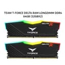 TEAM T-FORCE DELTA RAM LONGDIMM DDR4 64GB (32GBX2) 3600MHZ RGB BLACK - Variant 1