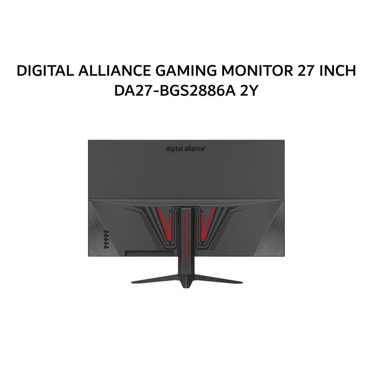 DIGITAL ALLIANCE GAMING MONITOR 27 INCH IPS QHD 2K 1440P 5MS 200HZ VGA HDMI DP TILT BLACK DA27-BGS2886A 2Y