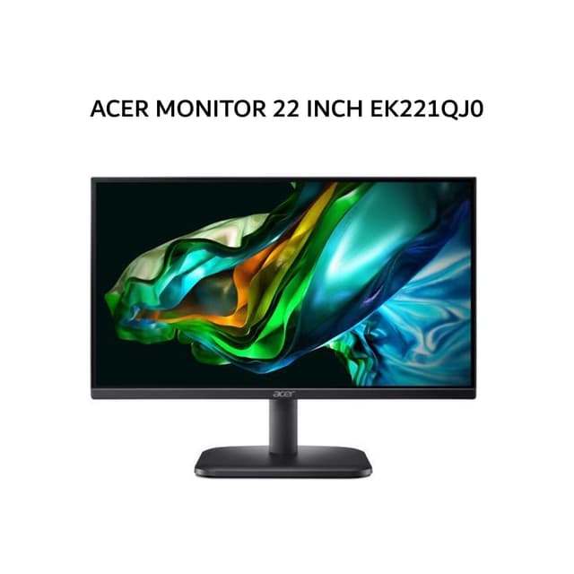 ACER MONITOR 22 INCH EK221QJ0 VA FHD 1080P 1MS 120HZ VGA&HDMI BULT IN SPEAKER ERGONOMICS 3Y SERVICE + 1Y AADP