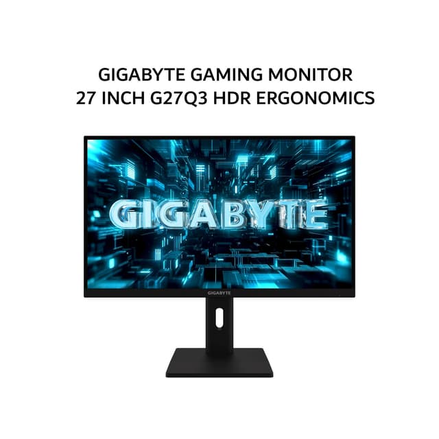 GIGABYTE GAMING MONITOR 27 INCH SS IPS QHD 2K 1440P 1MS 320HZ G27Q3 HDR ERGONOMICS 3Y
