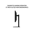 GIGABYTE GAMING MONITOR 27 INCH SS IPS QHD 2K 1440P 1MS 320HZ G27Q3 HDR ERGONOMICS 3Y - Image 2
