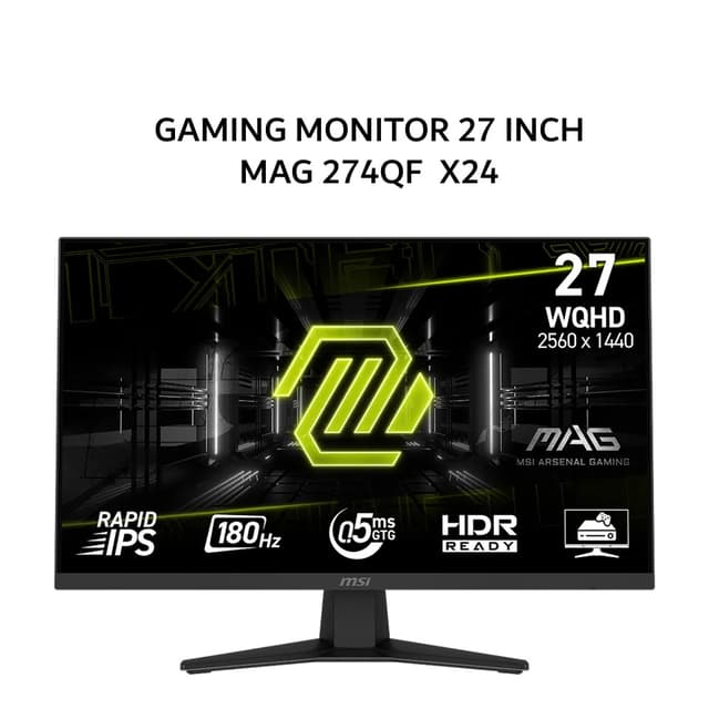 MSI GAMING MONITOR 27 INCH MAG 274QF / MAG274QF X24 RAPID IPS WQHD 2K 1440P 0.05MS 240HZ HDR READY 3Y