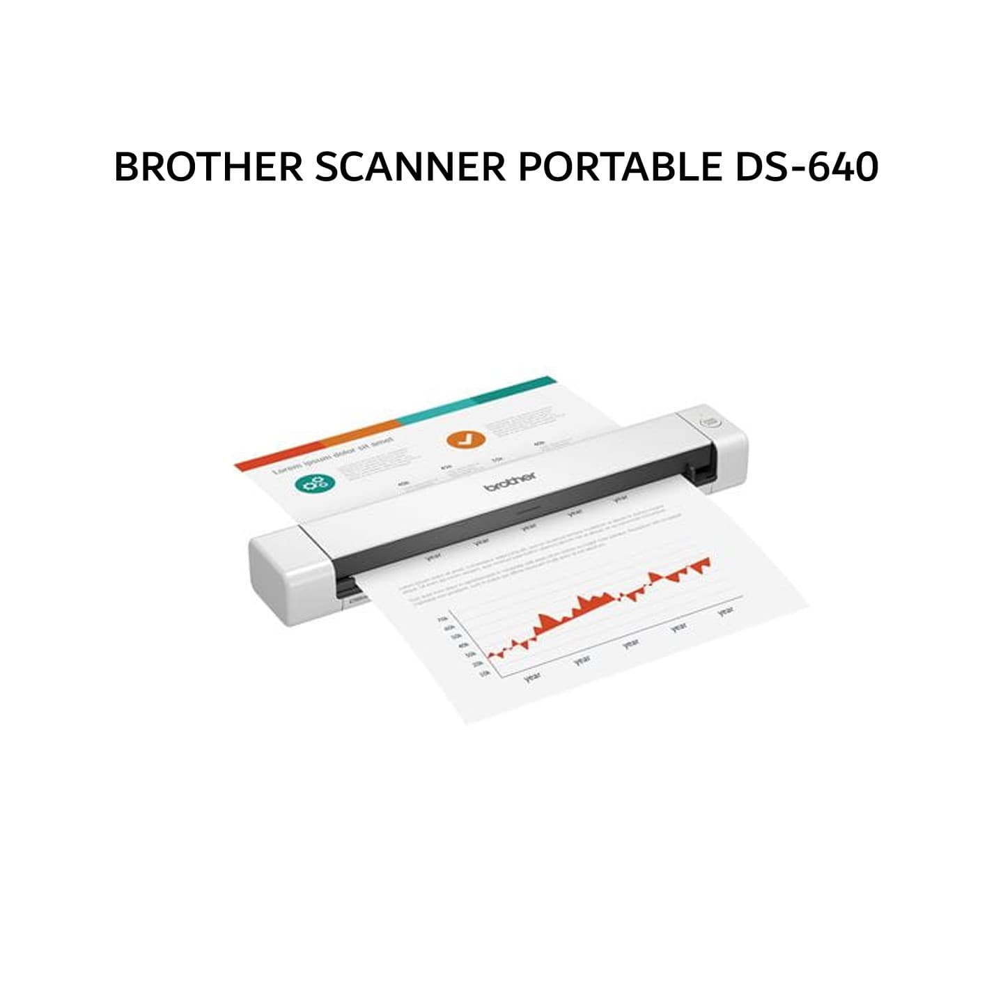 BROTHER SCANNER PORTABLE DS-640 15PPM 3Y