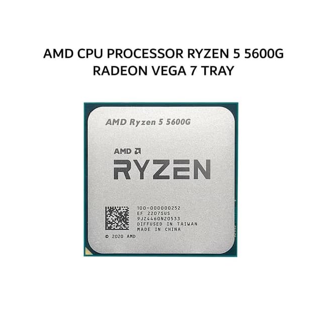 AMD CPU PROCESSOR RYZEN 5 5600G RADEON VEGA 7 (6C/12T + 3.9-4.4GHZ) 16MB CACHE TDP 65W AM4 TRAY